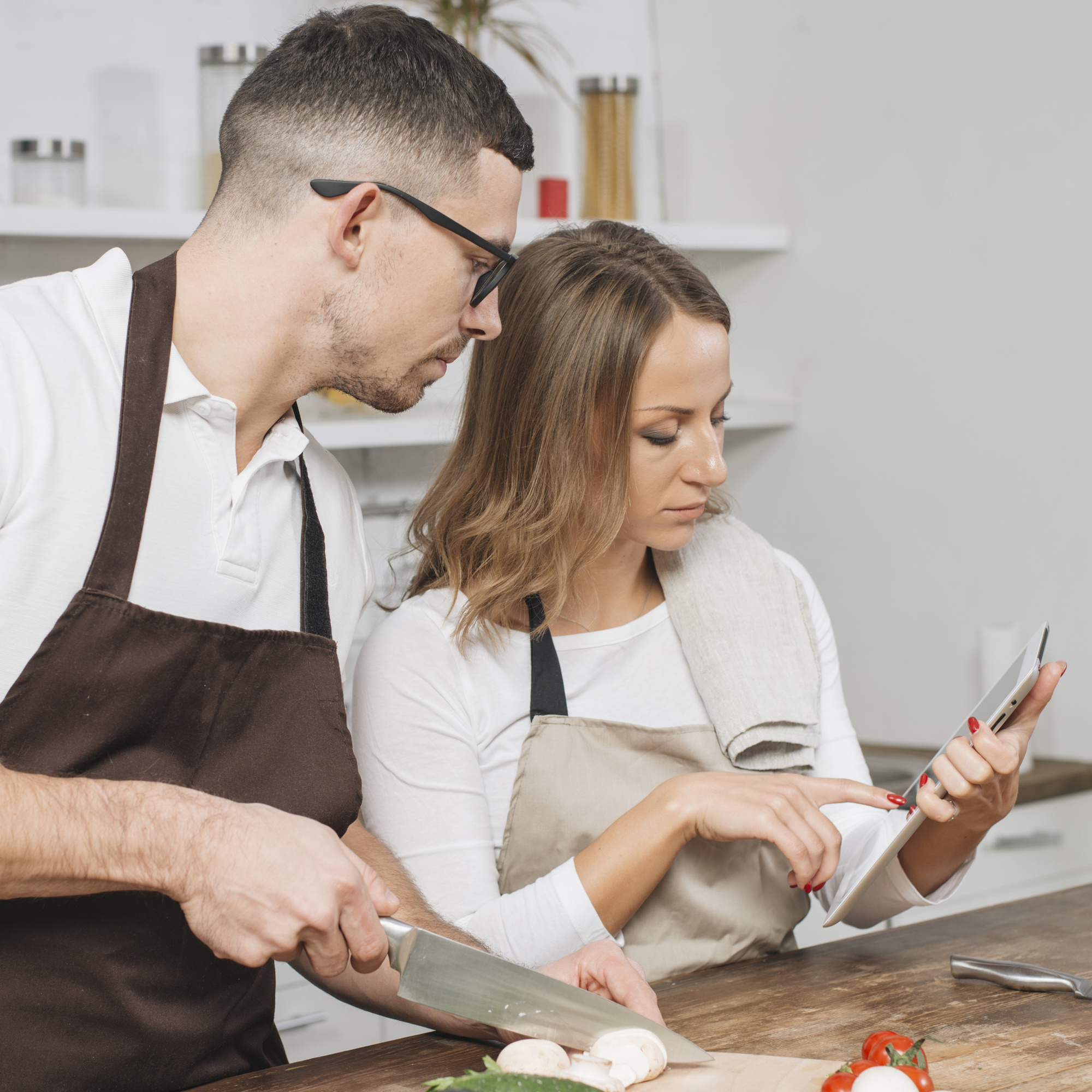 team in kitchen during workshop session